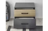 Nočný stolík Laurie, grafit/dub