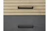 Nočný stolík Laurie, grafit/dub