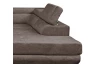 Rohová sedacia súprava Lotos, hnedá látka, pravý roh