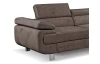 Rohová sedacia súprava Lotos, hnedá látka, pravý roh