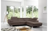Rohová sedacia súprava Lotos, hnedá látka, pravý roh