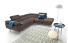 Rohová sedacia súprava Lotos, hnedá látka, pravý roh