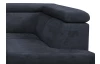 Rohová sedacia súprava Brico, tmavomodrá látka, pravý roh
