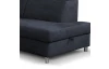 Rohová sedacia súprava Brico, tmavomodrá látka, pravý roh