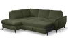 Rohová sedacia súprava Geneva, smaragdovo zelená látka, ľavý roh