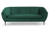 Trojmiestna pohovka Olivio, fľaškovo zelená zamatová  látka