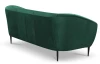 Trojmiestna pohovka Olivio, fľaškovo zelená zamatová  látka