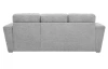 Rohová rozkladacia sedačka Leyja, svetlo šedá látka