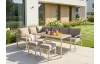 Jedálenská zostava záhradného nábytku Grosseto, béžová