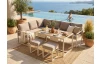 Jedálenská zostava záhradného nábytku Grosseto, béžová