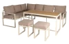 Jedálenská zostava záhradného nábytku Grosseto, béžová