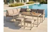 Jedálenská zostava záhradného nábytku Grosseto, béžová