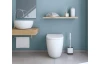 WC kefa plochá so stojanom Cleany, biela/šedá