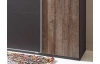Šatníková skriňa Lotto, grafitová/bahenné dub