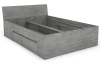 Posteľ so zásuvkami Carlos 140x200, šedý beton