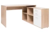 Rohový písací stôl London, dub sonoma/biela