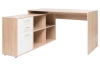 Rohový písací stôl London, dub sonoma/biela