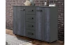 Komoda Göteborg, šedá vintage oceľ