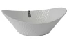 Dekorativna misa 11 cm, biela  lesklá