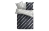 Obliečky Estella 200x200 cm, pruhované modro-šedé, renforcé