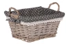Prútený košík s ušami Willow, šedý