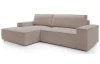 Rohová sedacia súprava Fiorina M, béžová štruktúrovaná látka, ľavý roh