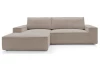 Rohová sedacia súprava Fiorina M, béžová štruktúrovaná látka, ľavý roh