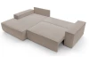 Rohová sedacia súprava Fiorina M, béžová štruktúrovaná látka, ľavý roh