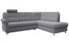 Rohová sedacia súprava 7405, čierno-šedá tkanina, pravý roh, s rozkladom