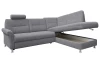 Rohová sedacia súprava 7405, čierno-šedá tkanina, pravý roh, s rozkladom