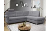 Rohová sedacia súprava 7405, čierno-šedá tkanina, pravý roh, s rozkladom