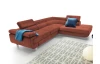 Rohová sedacia súprava Lotos, terakota látka, pravý roh