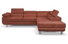 Rohová sedacia súprava Lotos, terakota látka, pravý roh