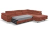 Rohová sedacia súprava Lotos, terakota látka, pravý roh