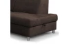 Rohová sedacia souprava Brico, tmavo hnedá látka, pravý roh