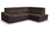 Rohová sedacia souprava Brico, tmavo hnedá látka, pravý roh