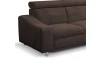 Rohová sedacia souprava Brico, tmavo hnedá látka, pravý roh