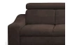 Rohová sedacia souprava Brico, tmavo hnedá látka, pravý roh