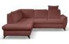 Rohová sedacia  súprava Geneva, oranžovo-hnedá látka, ľavý roh