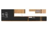 Dolná rohová kuchynská skrinka Modena 90/90 cm, dub artisan/čierna