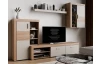 Obývacia stena Pico, dub jantárový/béžová kašmír, s osvetlením