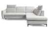 Rohová sedacia súprava Glow, svetlo šedá látka, pravý roh