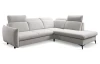 Rohová sedacia súprava Glow, svetlo šedá látka, pravý roh
