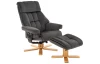 Relaxačné kreslo s taburetom Merita, antracitová látka