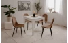 Jedálenská stolička Alisa, svetlo hnedá štruktúrovaná látka