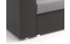 Rohová sedacia súprava Samba II, čierna látka/šedá látka