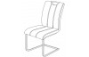 Jedálenská stolička Elza, biela ekokoža