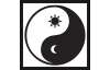 Rámovaný obraz Jin a jang (deň a noc), 30x30 cm