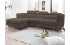 Rohová sedacia  súprava Mango,  hnedá látka, ľavý roh