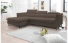 Rohová sedacia  súprava Mango,  hnedá látka, ľavý roh